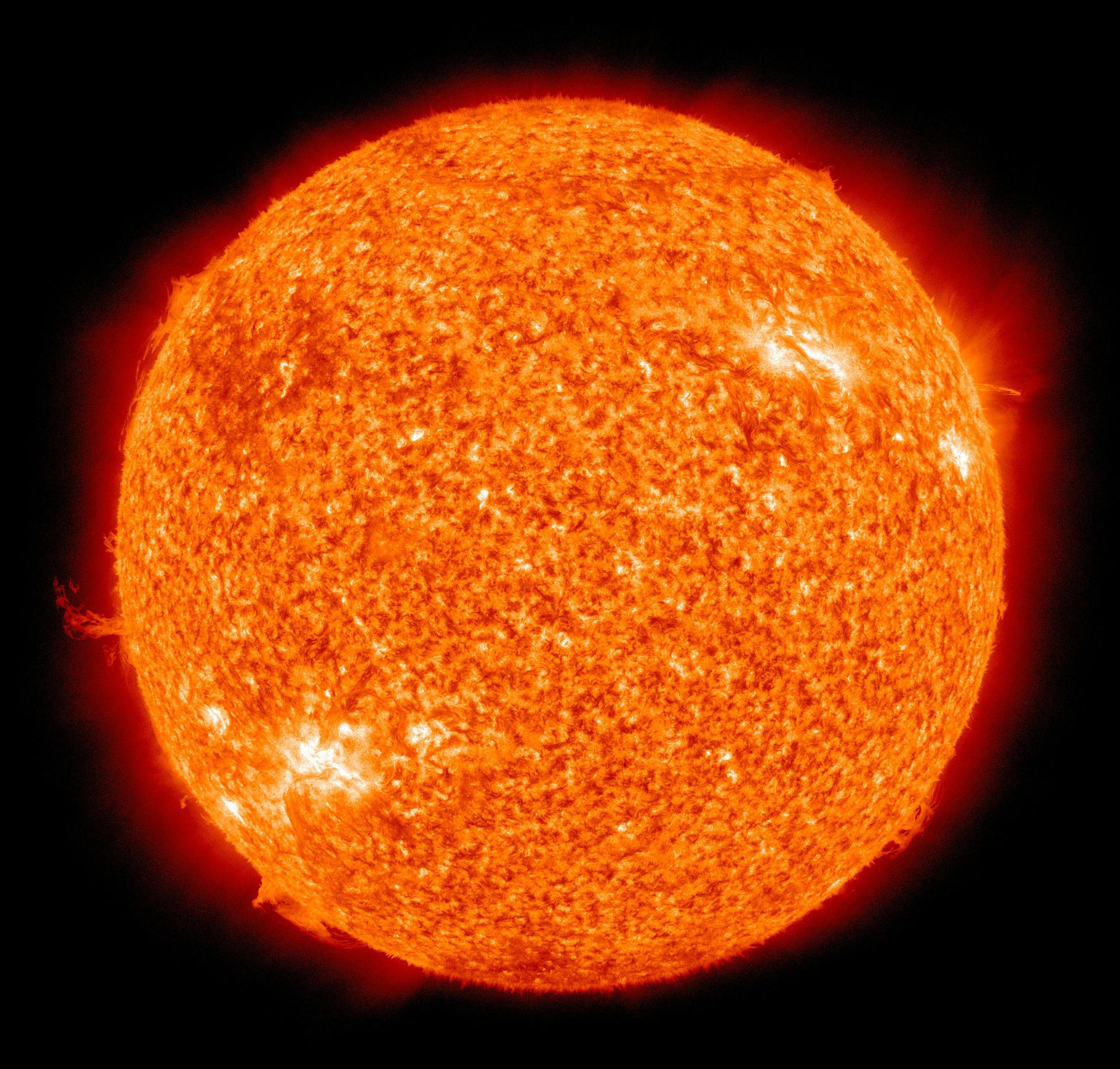 A close-up, astronomical-type photo of the fiery sun