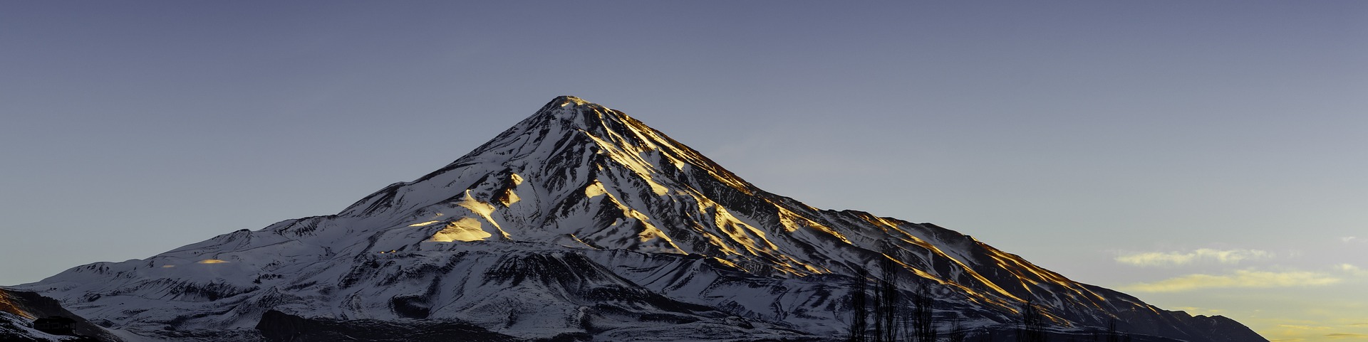 A sunrise at Mount Damavand in Iran